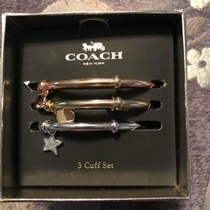 Coach 3 cuff bracelet set!